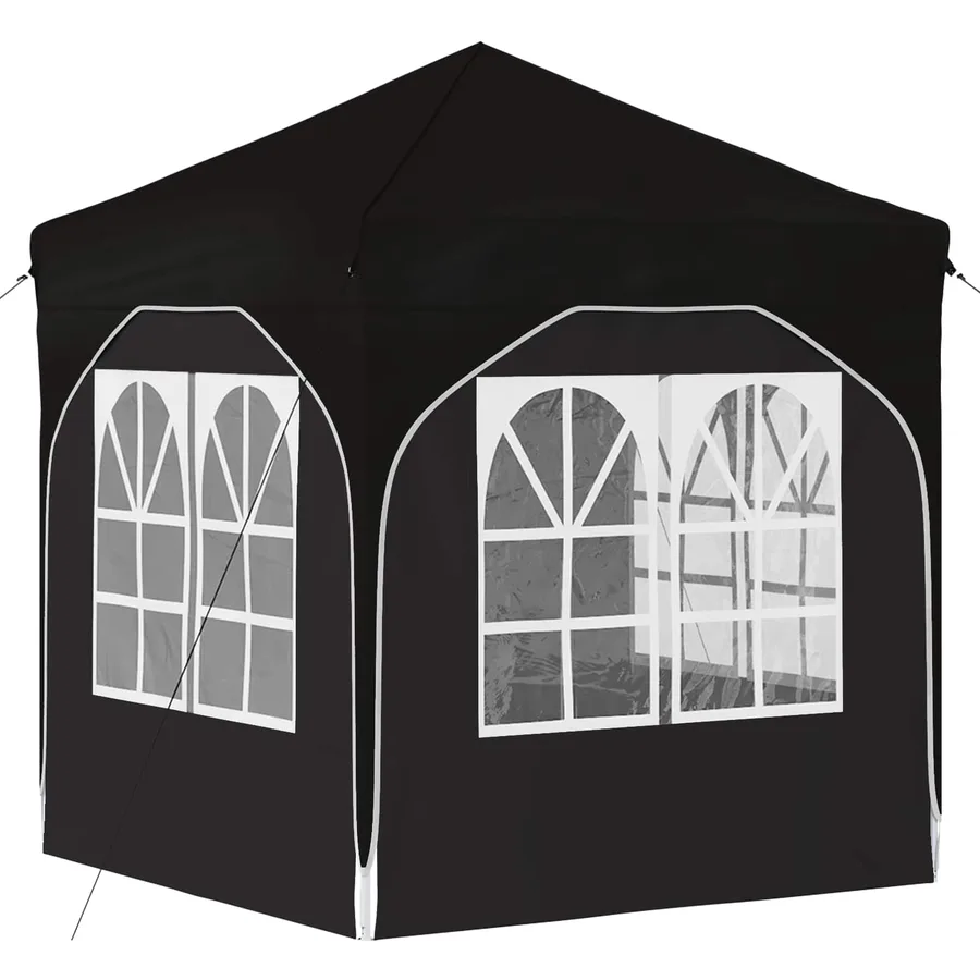 Tente de fête pop-up 192 x 192 x 245 cm Noir - 9