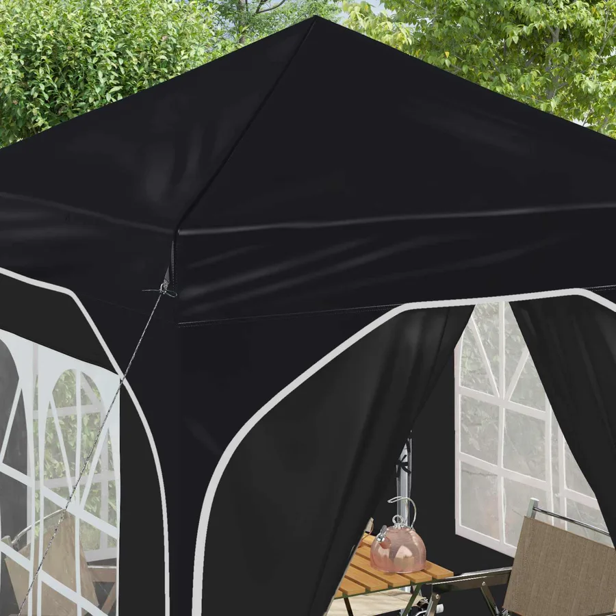 Tente de fête pop-up 192 x 192 x 245 cm Anthracite - 4