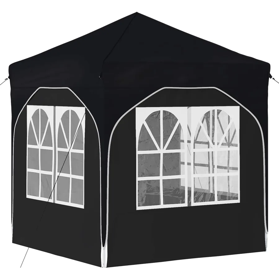 Tente de fête pop-up 192 x 192 x 245 cm Anthracite - 9