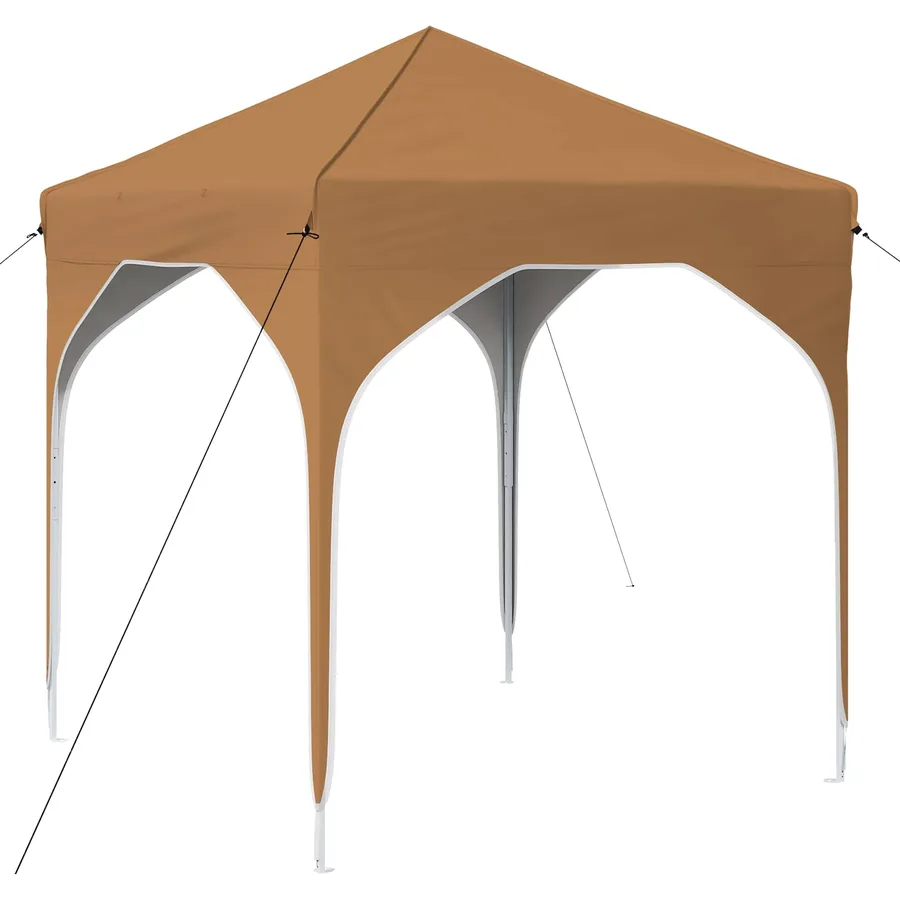Tente de fête pop-up 194 x 194 x 245 cm Beige - 2