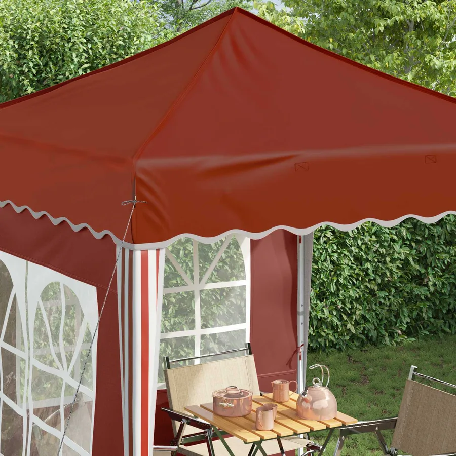 Tente de fête pop-up 195 x 195 x 245 cm Terre cuite - 4
