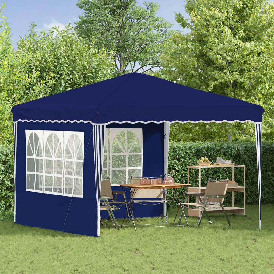 Tente de fête pop-up 288 x 288 x 245 cm Bleu Tissu Oxford - 3