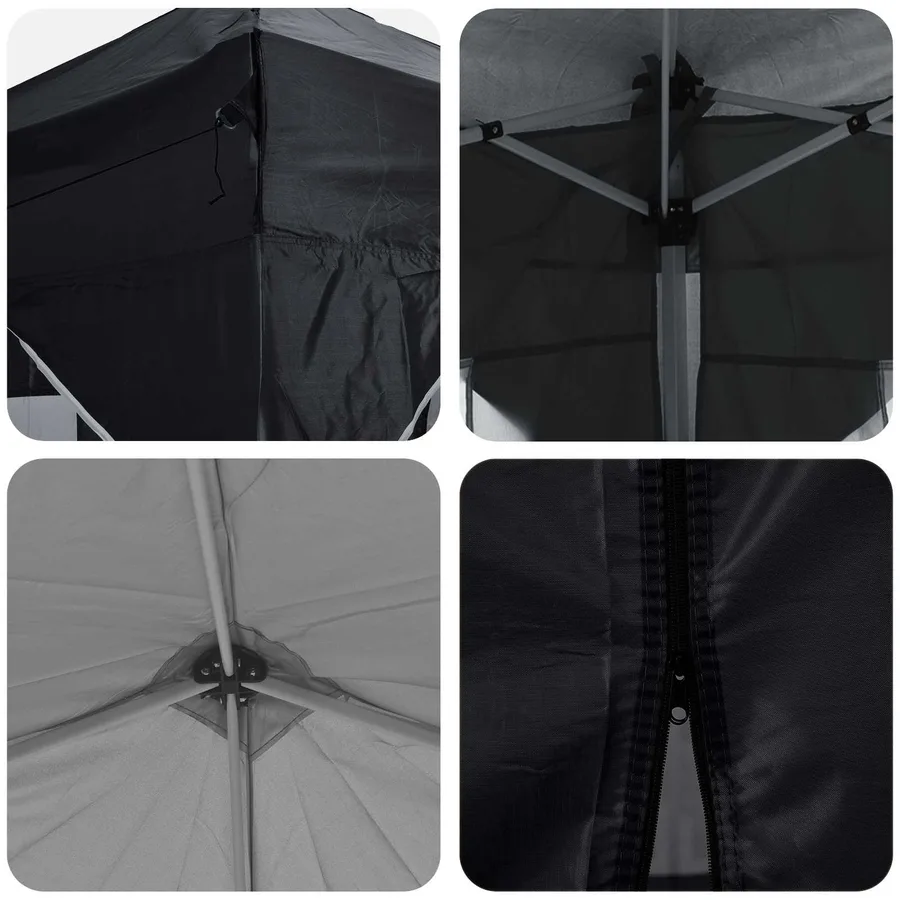 Tente de fête pop-up 290 x 290 x 245 cm Anthracite - 12