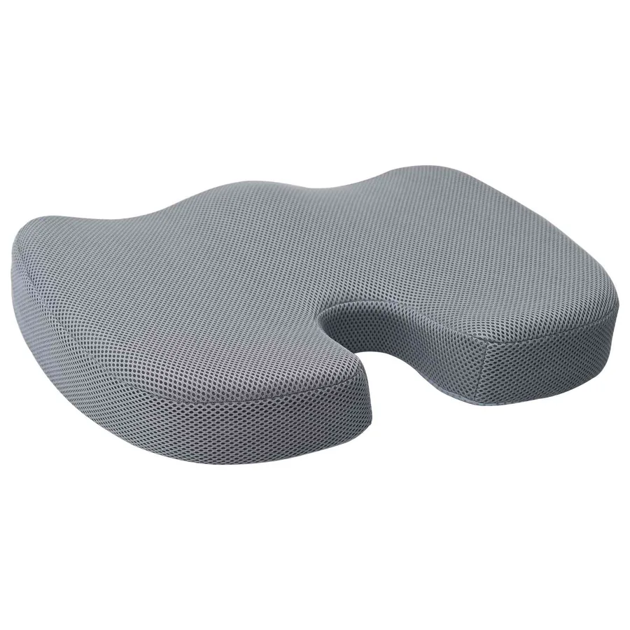 Coussin d’assise Gris 47 x 37 x 8 cm Mousse à mémoire de forme - 3