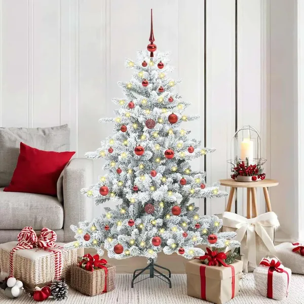 Sapin de Noël Artificiel à Branches Articulées Blanc 150 cm