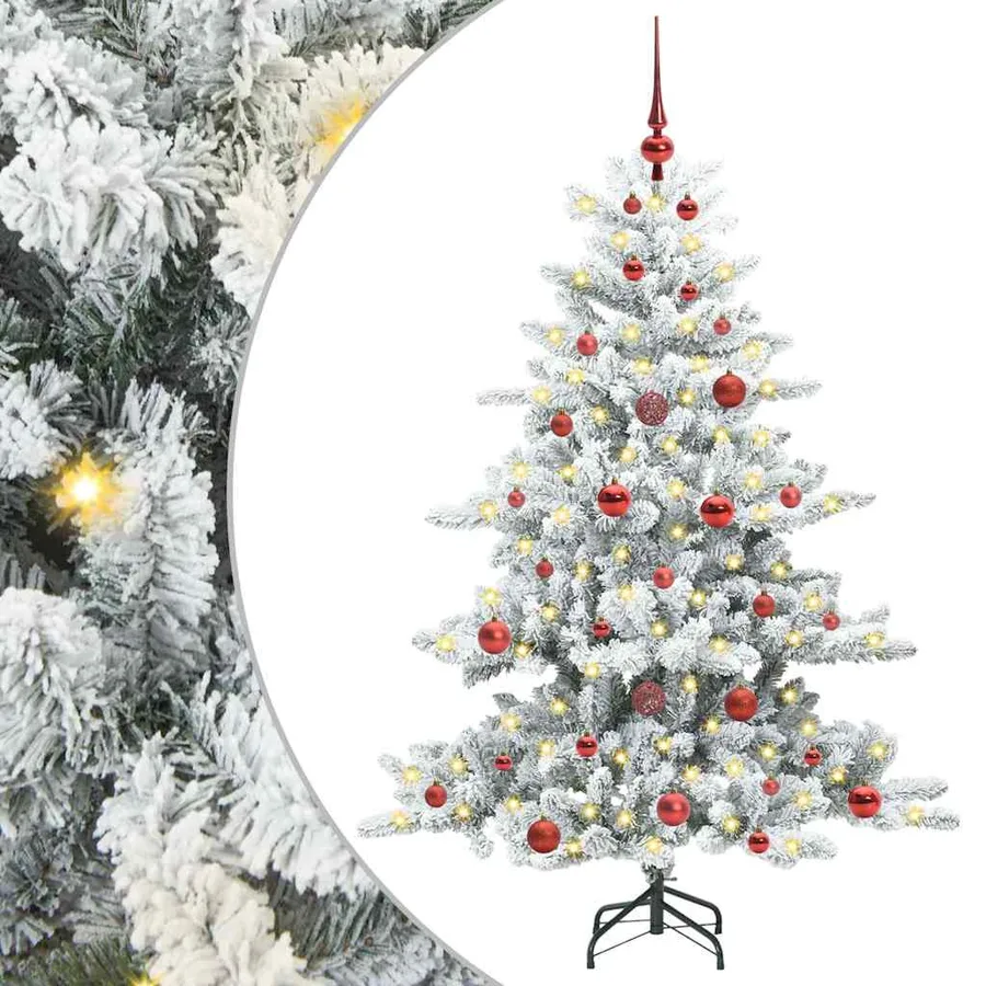 Sapin de Noël Artificiel à Branches Articulées Blanc 150 cm - 2