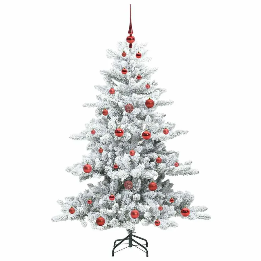 Sapin de Noël Artificiel à Branches Articulées Blanc 150 cm - 4