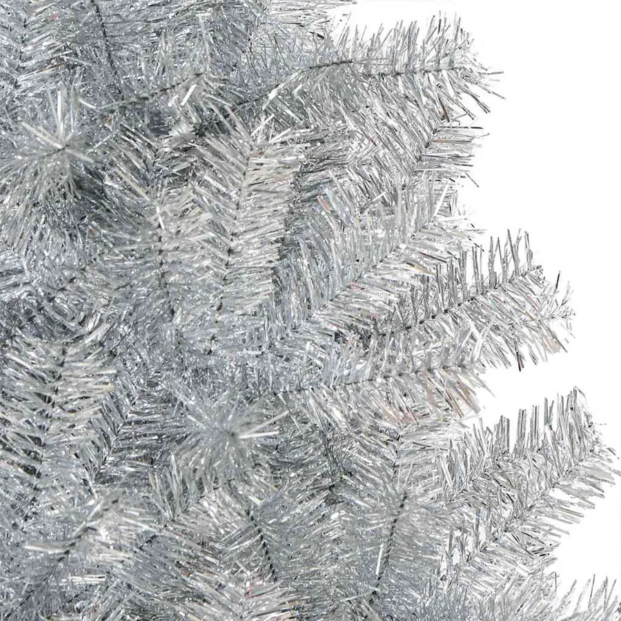 Sapin de Noël avec 150 LED avec support Argent 120 cm PET - 8