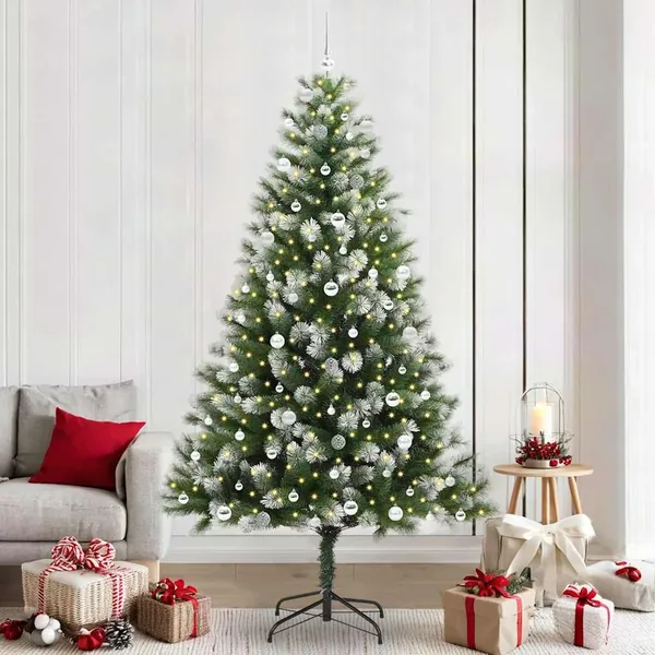 Sapin de Noël artificiel à charnière avec neige en flocons