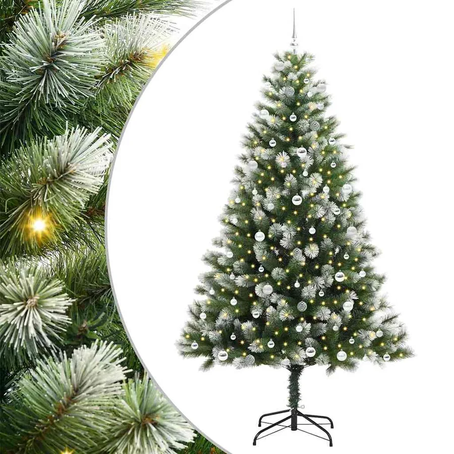 Sapin de Noël artificiel à charnière avec neige en flocons - 2