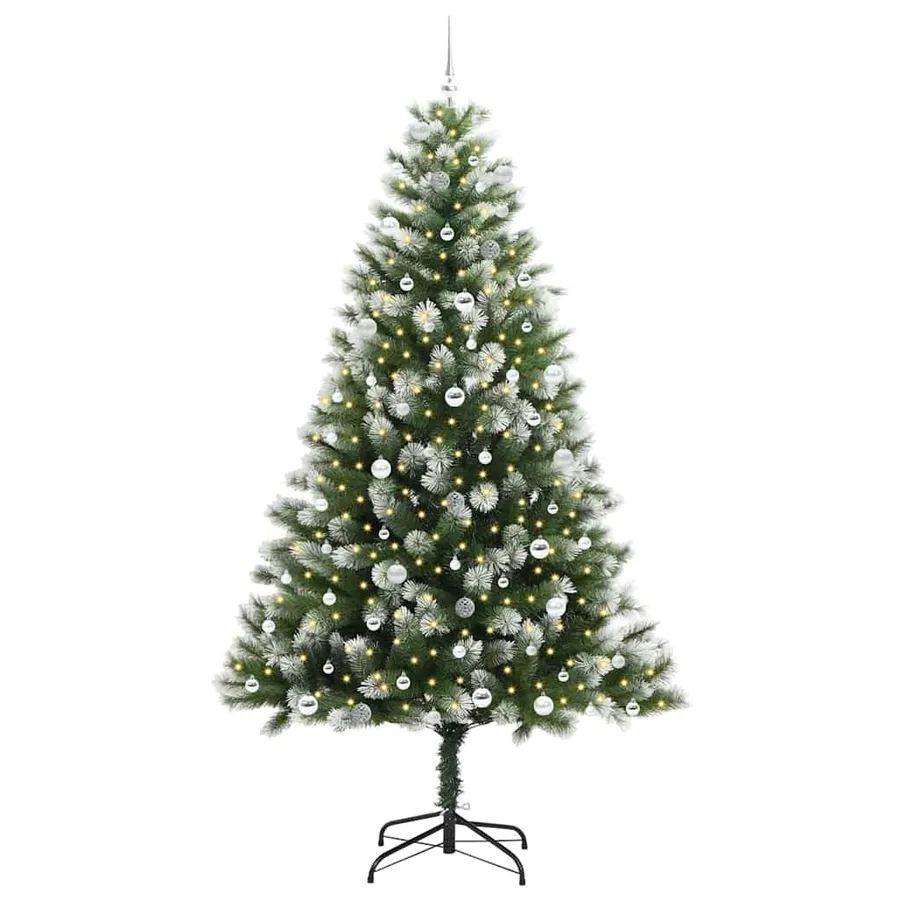 Sapin de Noël artificiel à charnière avec neige en flocons - 3