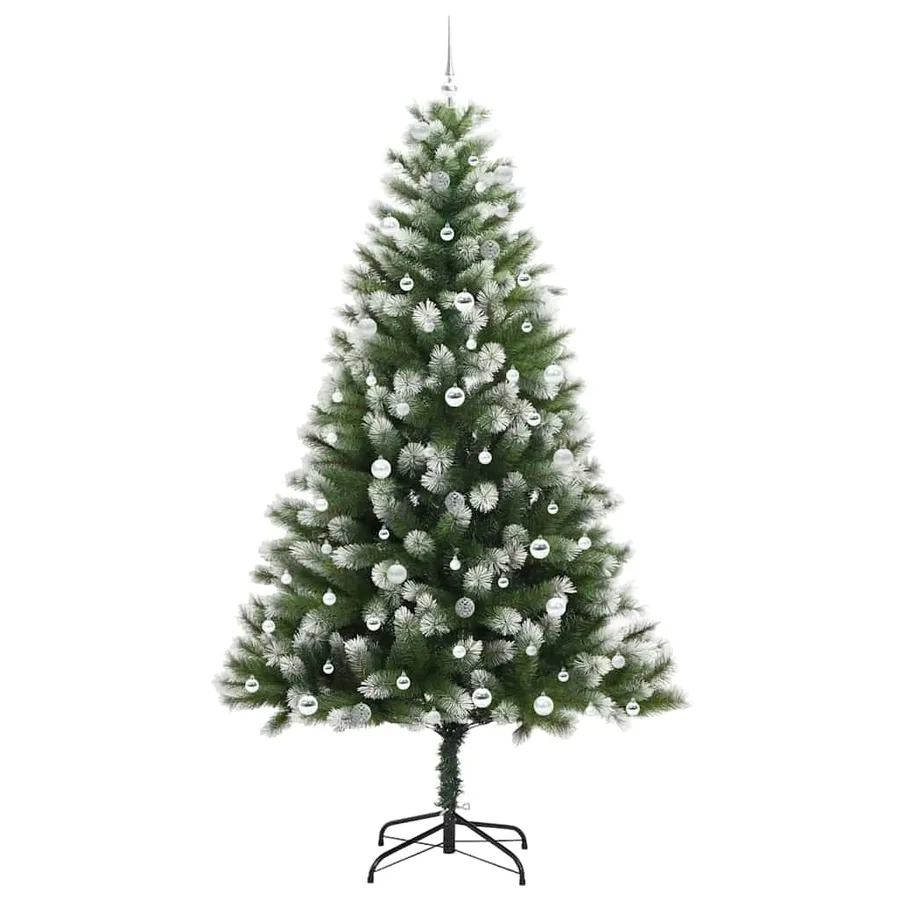 Sapin de Noël artificiel à charnière avec neige en flocons - 4