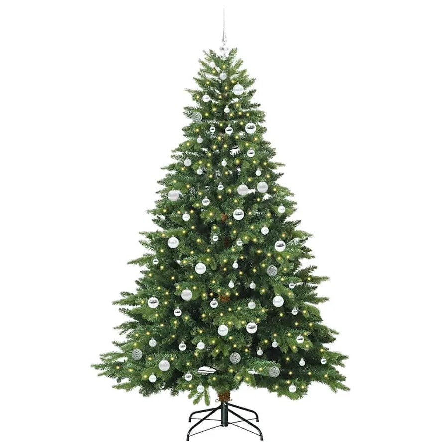 Sapin de Noël artificiel avec 300 LED Vert 210 cm PE et PVC - 3