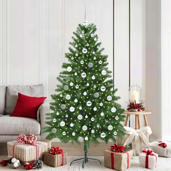 Sapin de Noël avec 300 LED avec support Vert 180 cm PE