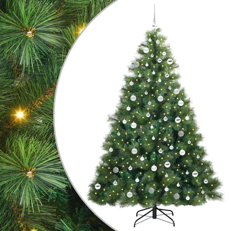 Sapin de Noël artificiel avec 300 LED Vert 210 cm PE et PVC - 2
