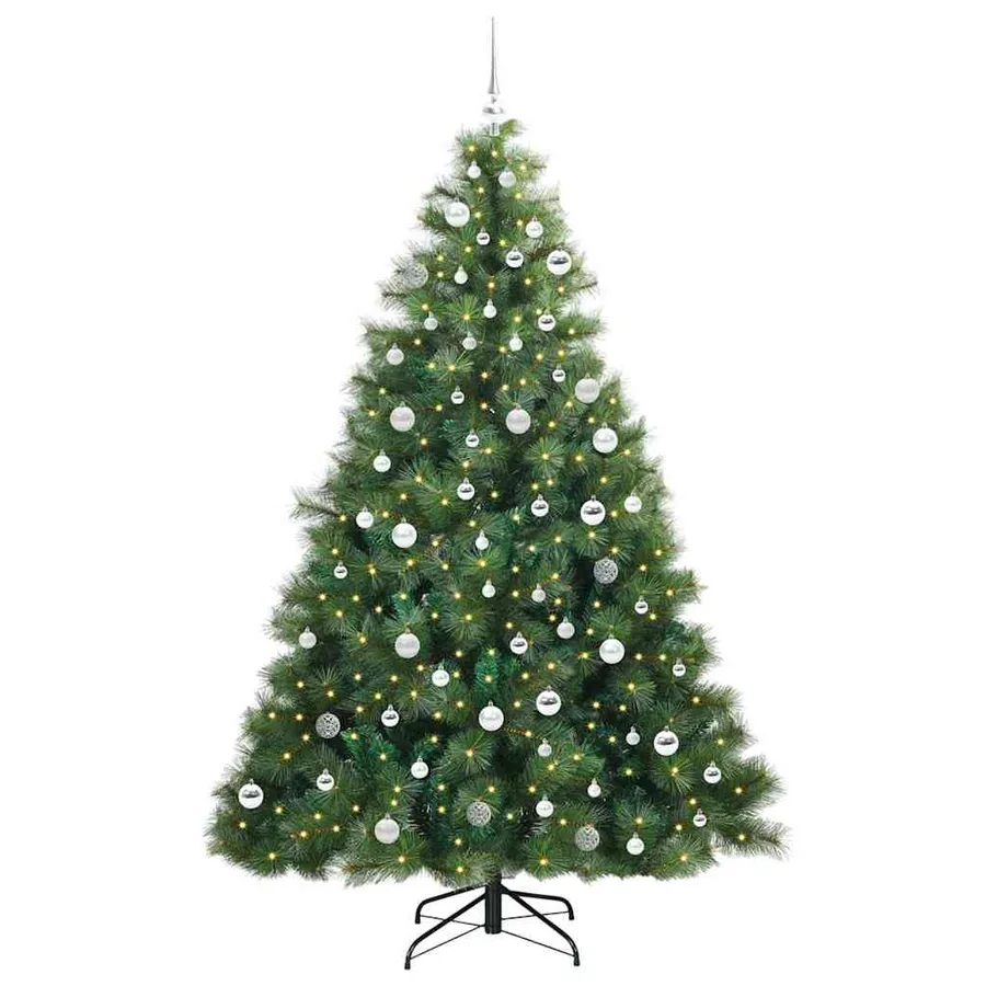 Sapin de Noël artificiel avec 300 LED Vert 210 cm PE et PVC - 3