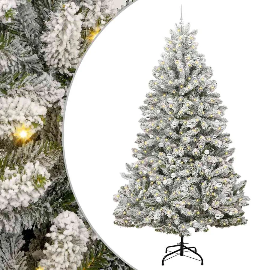 Sapin de Noël artificiel Vert et blanc 300 cm PVC et métal - 2