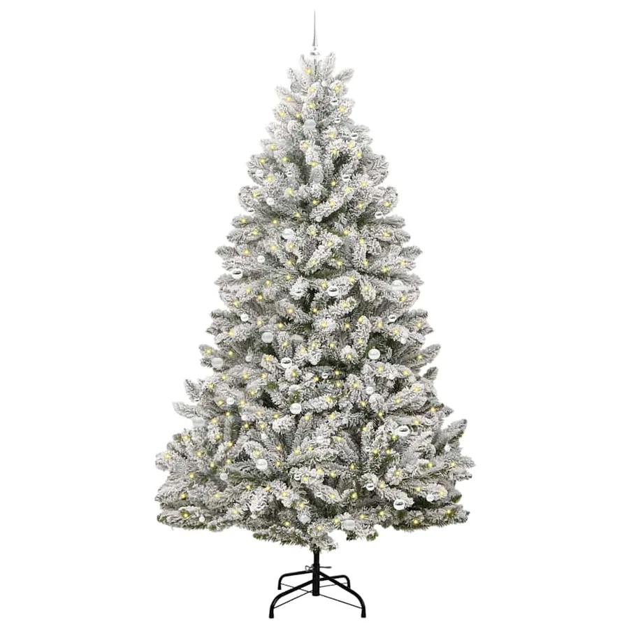 Sapin de Noël artificiel Vert et blanc 300 cm PVC et métal - 3