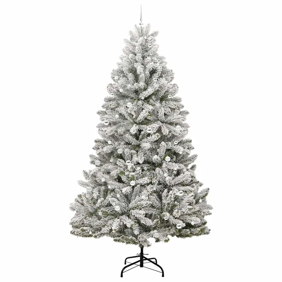 Sapin de Noël artificiel Vert et blanc 300 cm PVC et métal - 4