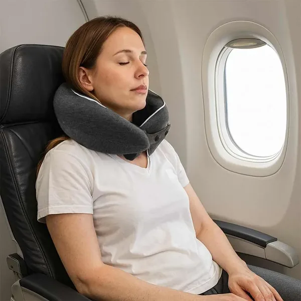 Coussin de voyage pour le cou Gris foncé