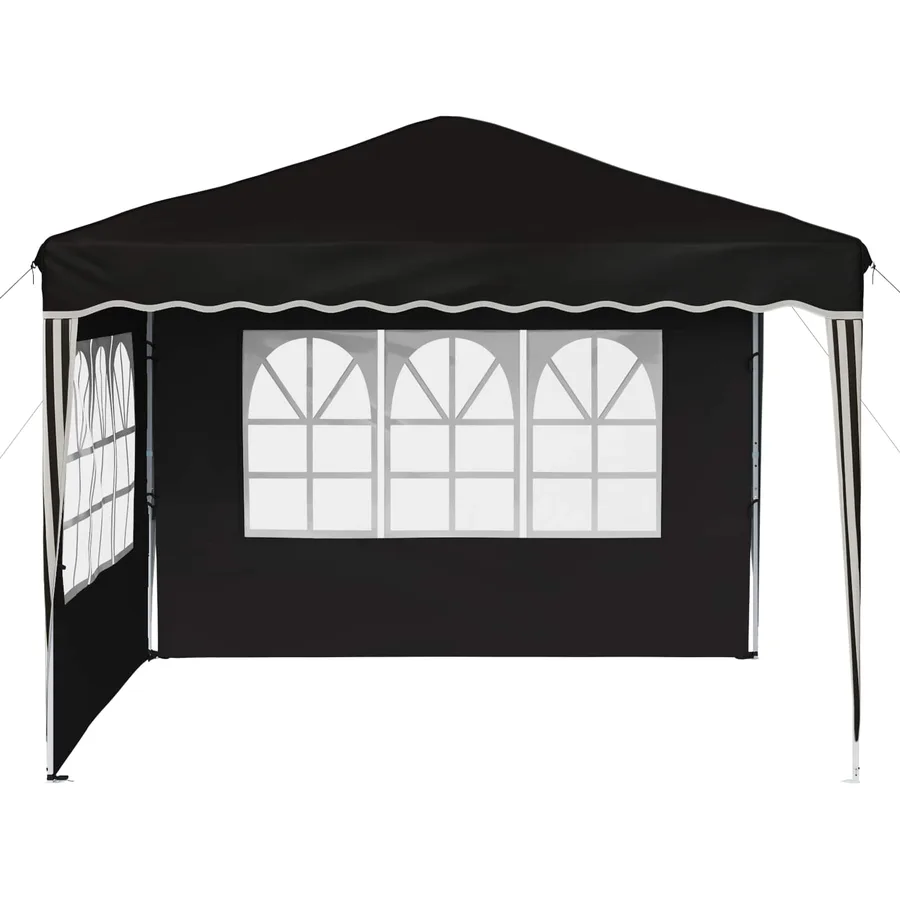 Tente de fête pop-up 288 x 288 x 245 cm Noir Tissu Oxford - 6