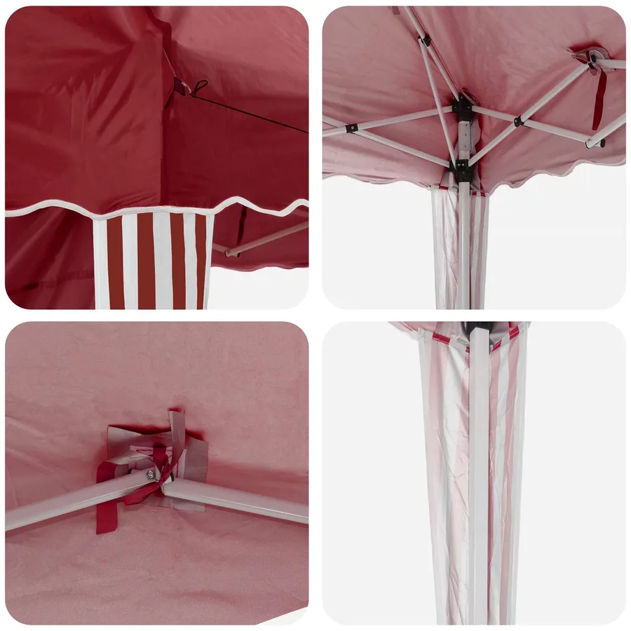 Tente de fête pop-up 195 x 195 x 245 cm Bordeaux Tissu Oxford - 11