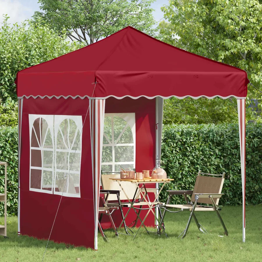 Tente de fête pop-up 195 x 195 x 245 cm Bordeaux Tissu Oxford - 3