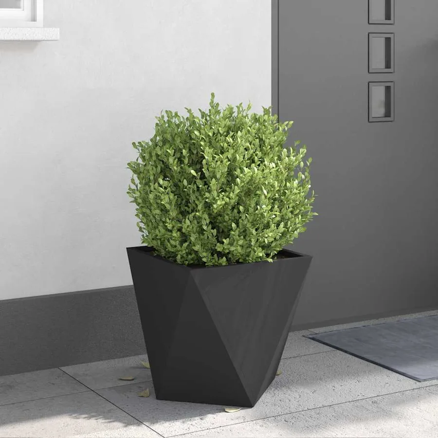Jardinière 2 pc Noir 40 x 40 x 40 cm Acier - 4