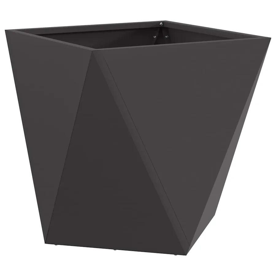Jardinière 2 pc Noir 40 x 40 x 40 cm Acier - 5