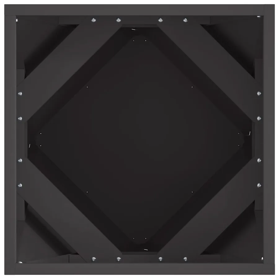 Jardinière 2 pc Noir 40 x 40 x 40 cm Acier - 7