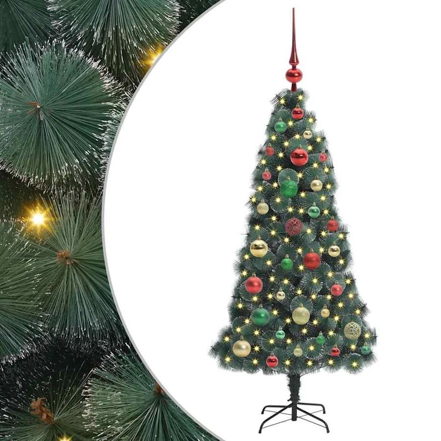 Arbre de Noël artificiel pré-éclairé avec ensemble de boules - 2