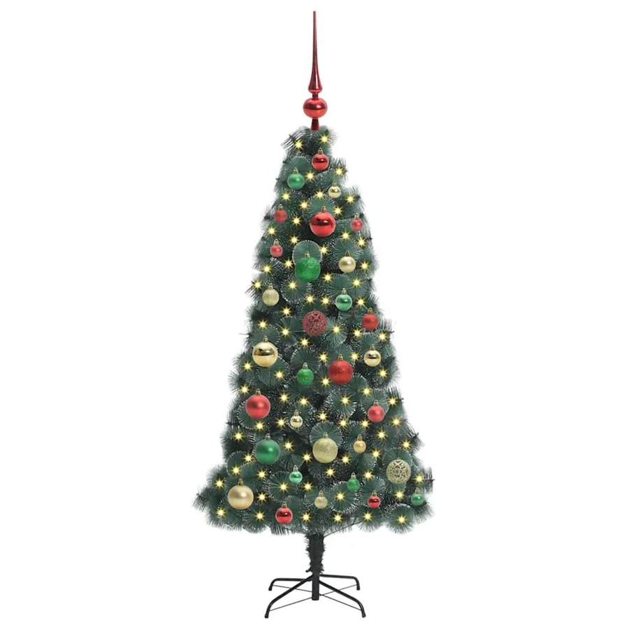 Arbre de Noël artificiel pré-éclairé avec ensemble de boules - 3