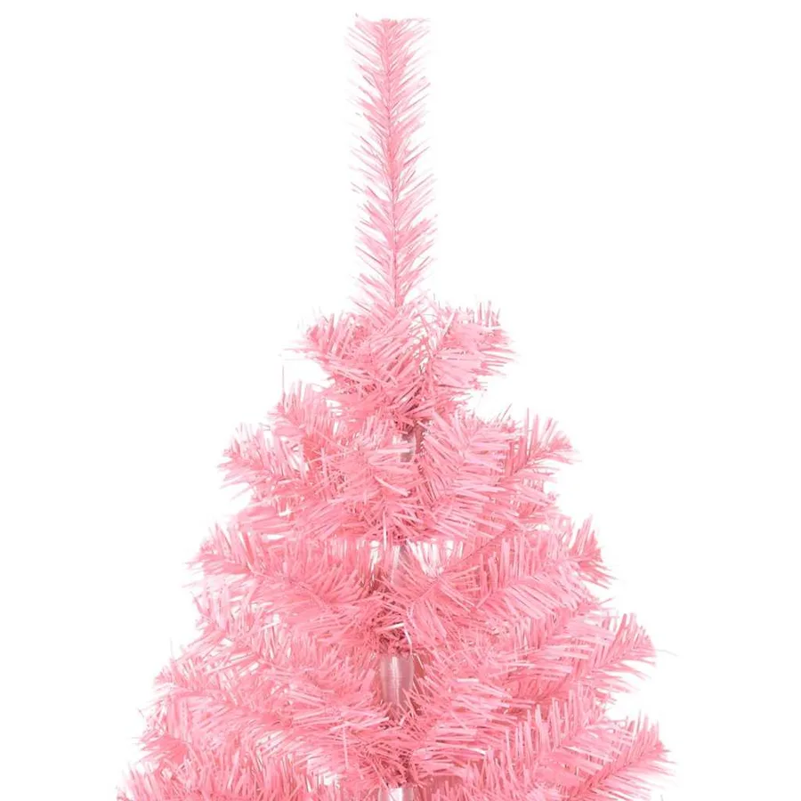 Sapin de Noël avec 150 LED avec support Rose 150 cm PVC - 15