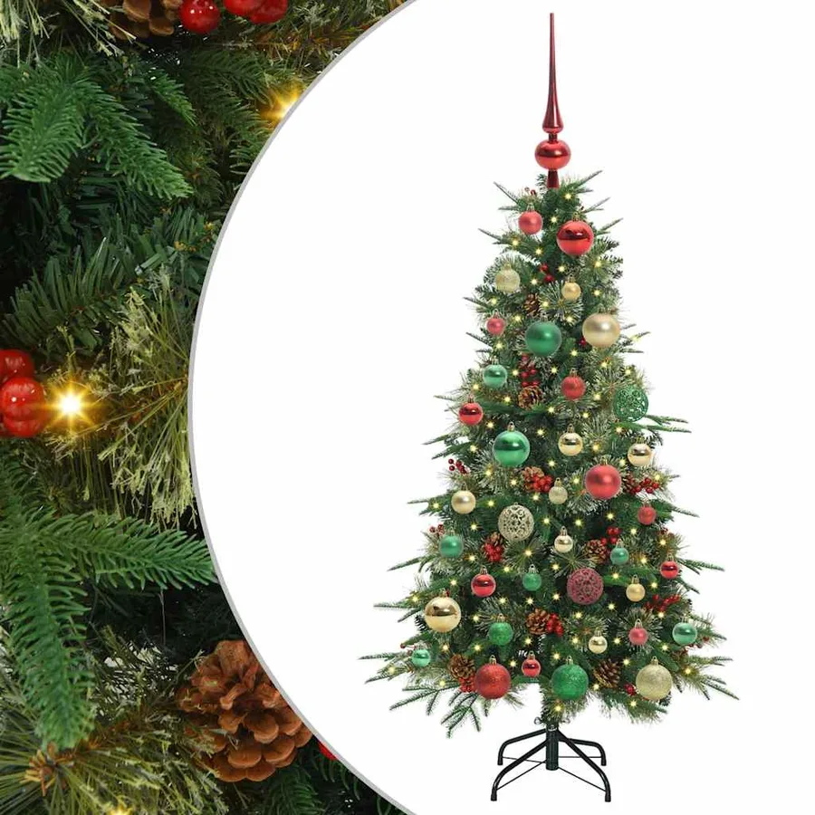 Sapin de Noël Artificiel à Branches Articulées Vert 120 cm - 2
