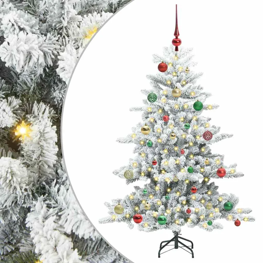 Sapin de Noël Artificiel à Branches Articulées Blanc 150 cm - 2