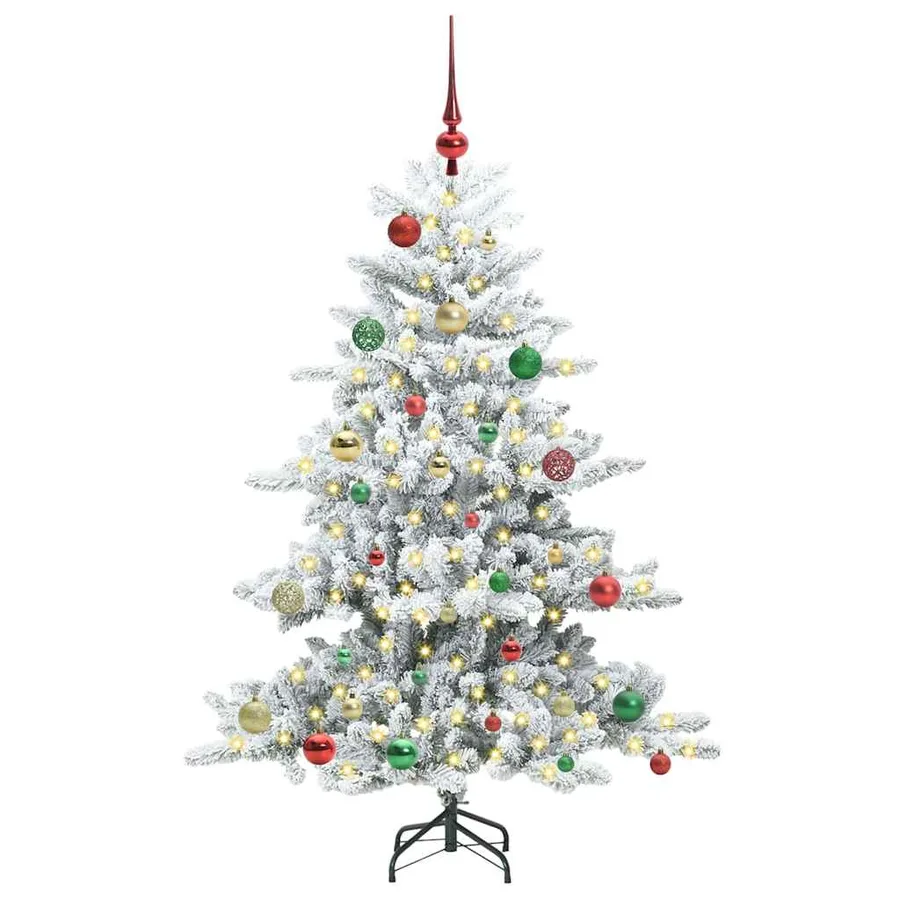 Sapin de Noël Artificiel à Branches Articulées Blanc 150 cm - 3