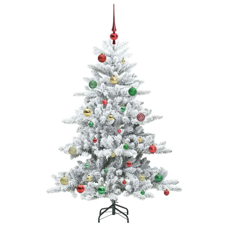 Sapin de Noël Artificiel à Branches Articulées Blanc 150 cm - 6