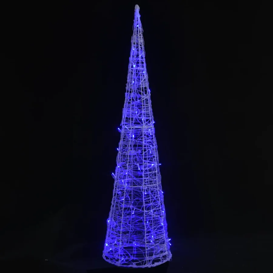 Cône lumineux décoratif pyramide à LED Acrylique Bleu 120 cm - 2