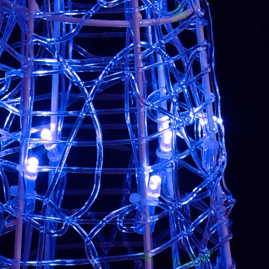 Cône lumineux décoratif pyramide à LED Acrylique Bleu 120 cm - 3