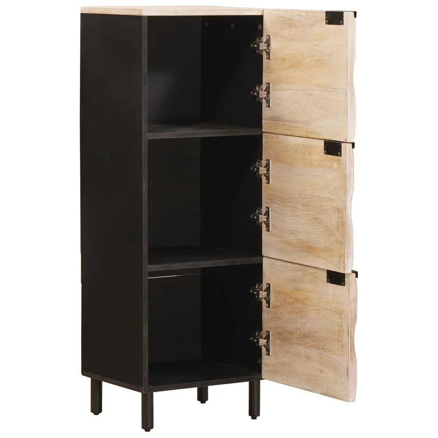 Haut Armoire avec porte Finition Lavage Blanc 40 x 33 x 110 cm - 2