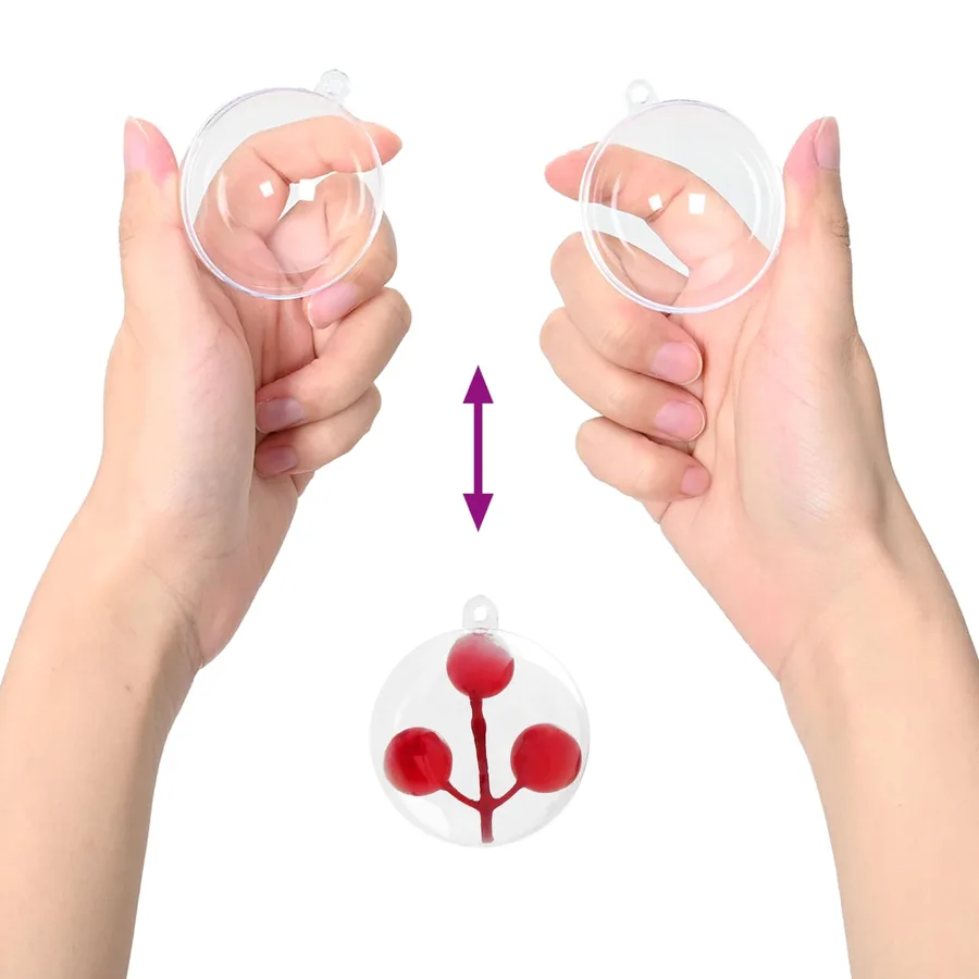Ensemble de Boules de Noël 50 pcs Transparent Ø 5 cm - 7