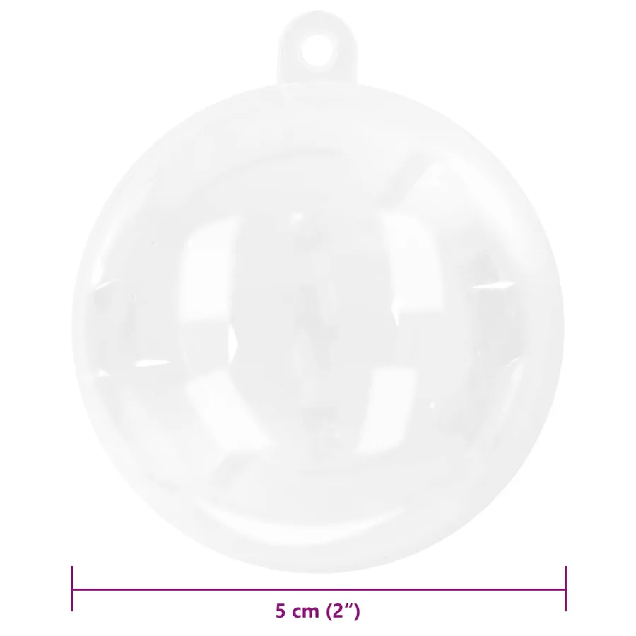 Ensemble de Boules de Noël 50 pcs Transparent Ø 5 cm - 8