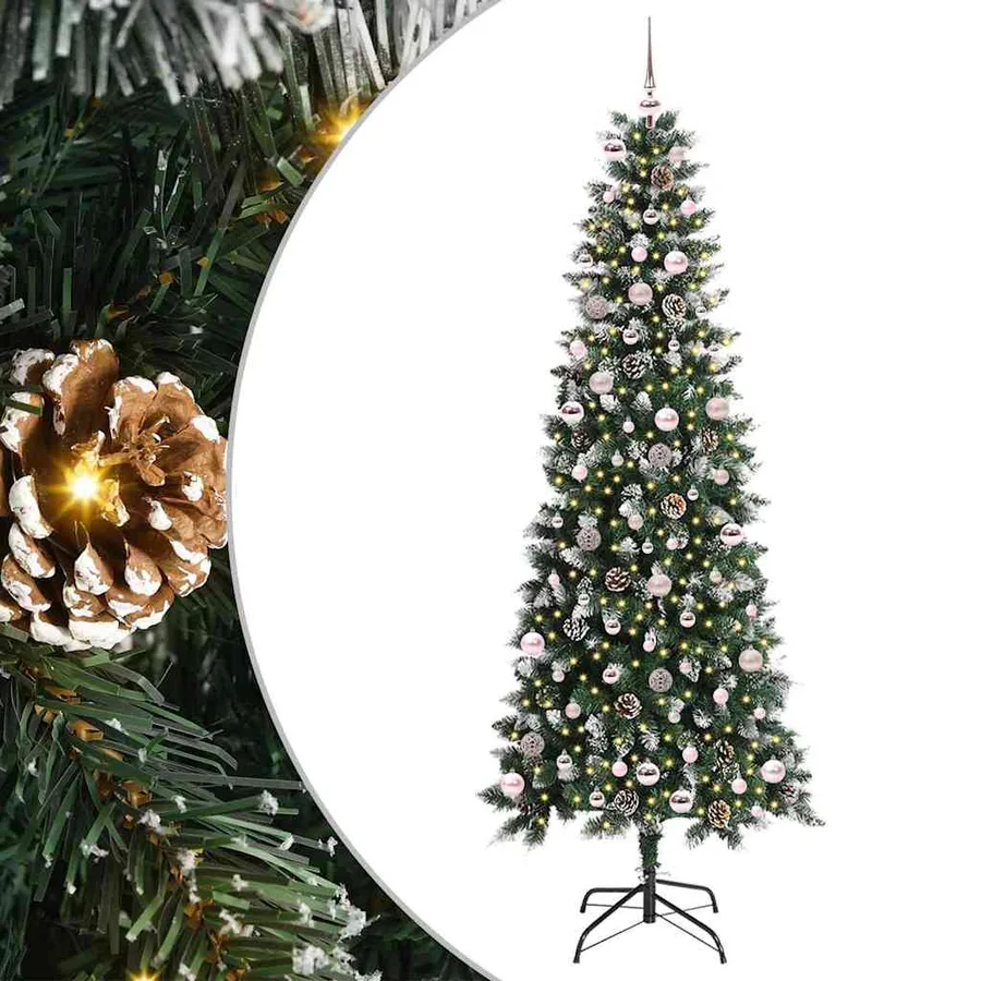 Sapin de Noël artificiel Vert 240 cm PVC, plastique et acier - 2