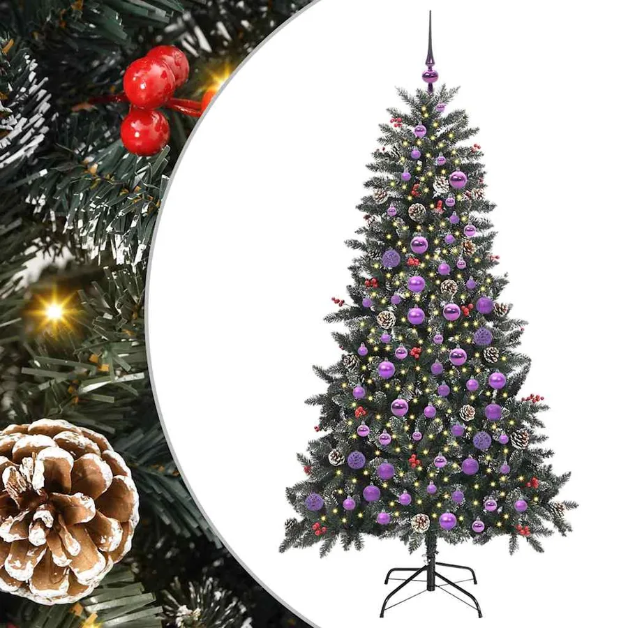 Sapin de Noël artificiel Vert 180 cm PVC, plastique et acier - 2