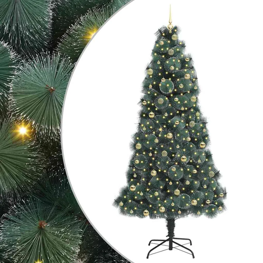 Arbre de Noël artificiel pré-éclairé avec ensemble de boules - 2