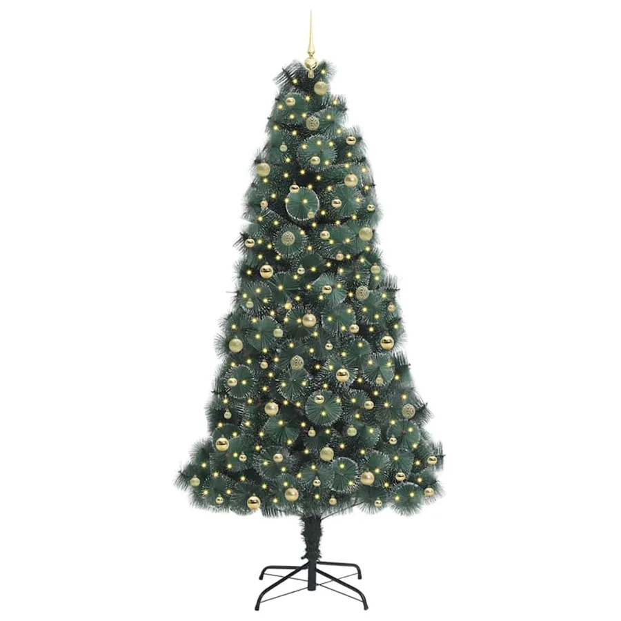 Arbre de Noël artificiel pré-éclairé avec ensemble de boules - 3