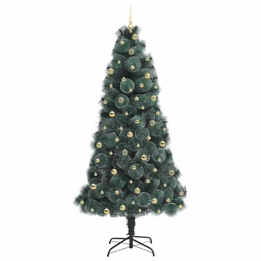 Arbre de Noël artificiel pré-éclairé avec ensemble de boules - 4