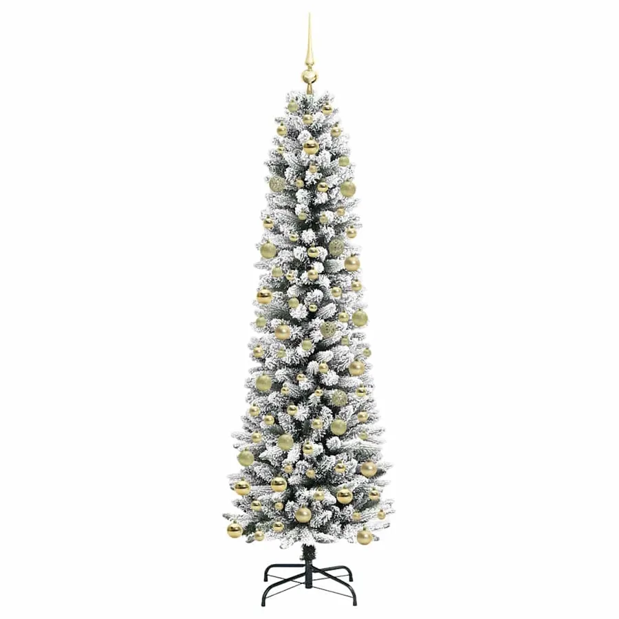 Sapin de Noël artificiel Blanc 210 cm PVC, métal et plastique - 4