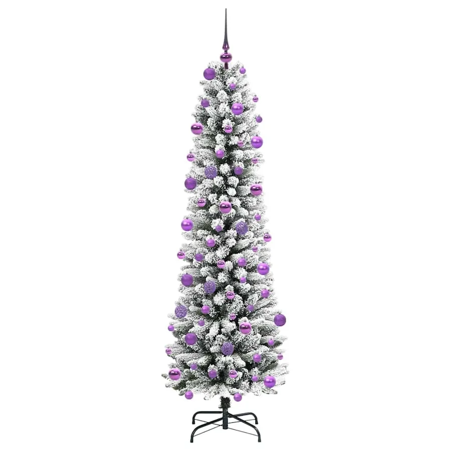 Sapin de Noël artificiel Blanc 210 cm PVC, métal et plastique - 4