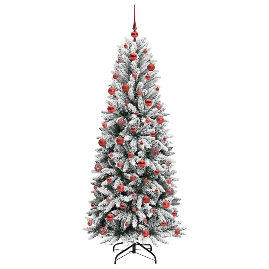 Sapin de Noël artificiel avec 300 LED avec support Blanc 180 cm - 4